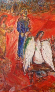 Marc Chagall, <br />
<em>Abramo e i tre angeli</em><br />
Nizza,&nbsp;Mus&eacute;e National Message Biblique Marc Chagall