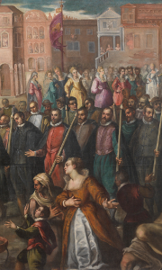 Andrea Michieli detto il Vicentino, <em>La processione del Santissimo Sacramento a Piove di Sacco</em>, inizi del XVII secolo